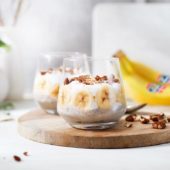 Pudding alla banana e cocco per colazione