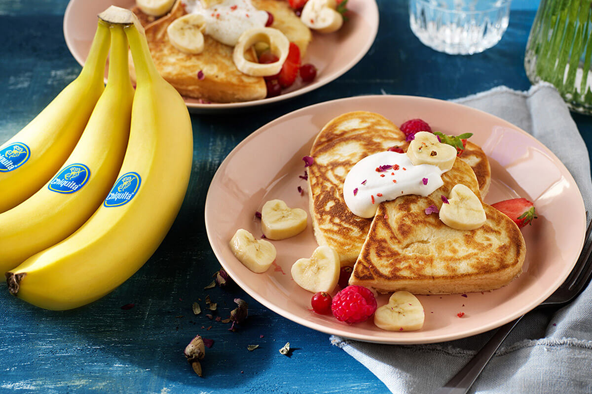 Pancake alla banana Chiquita per San Valentino