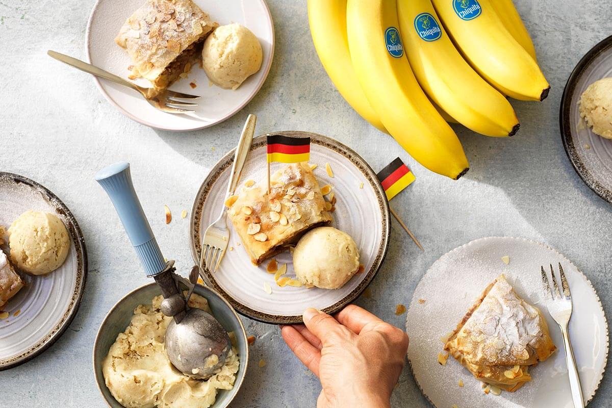 Strudel tedesco alla banana Chiquita con mandorle