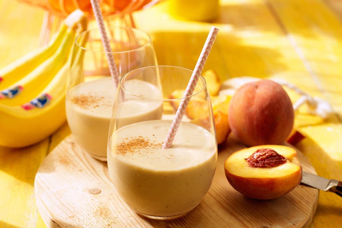 Smoothie facile alla pesca e alla banana Chiquita