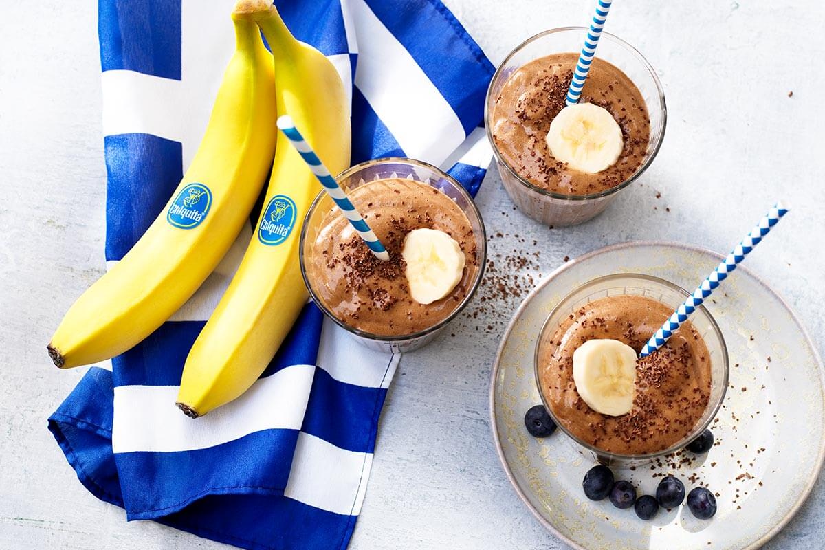 Smoothie greco di espresso al cacao con Banana Chiquita