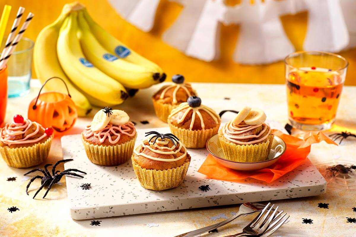 Muffin di Halloween alla zucca con banane Chiquita