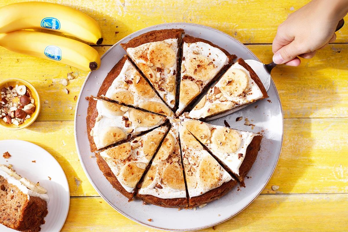 Torta sana alla carota e banane Chiquita