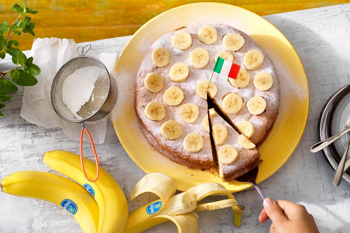 Torta paradiso italiana con banana Chiquita