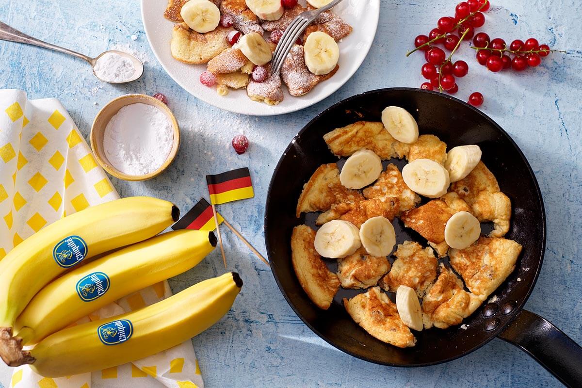 Kaiserschmarrn con banana Chiquita e frutti rossi