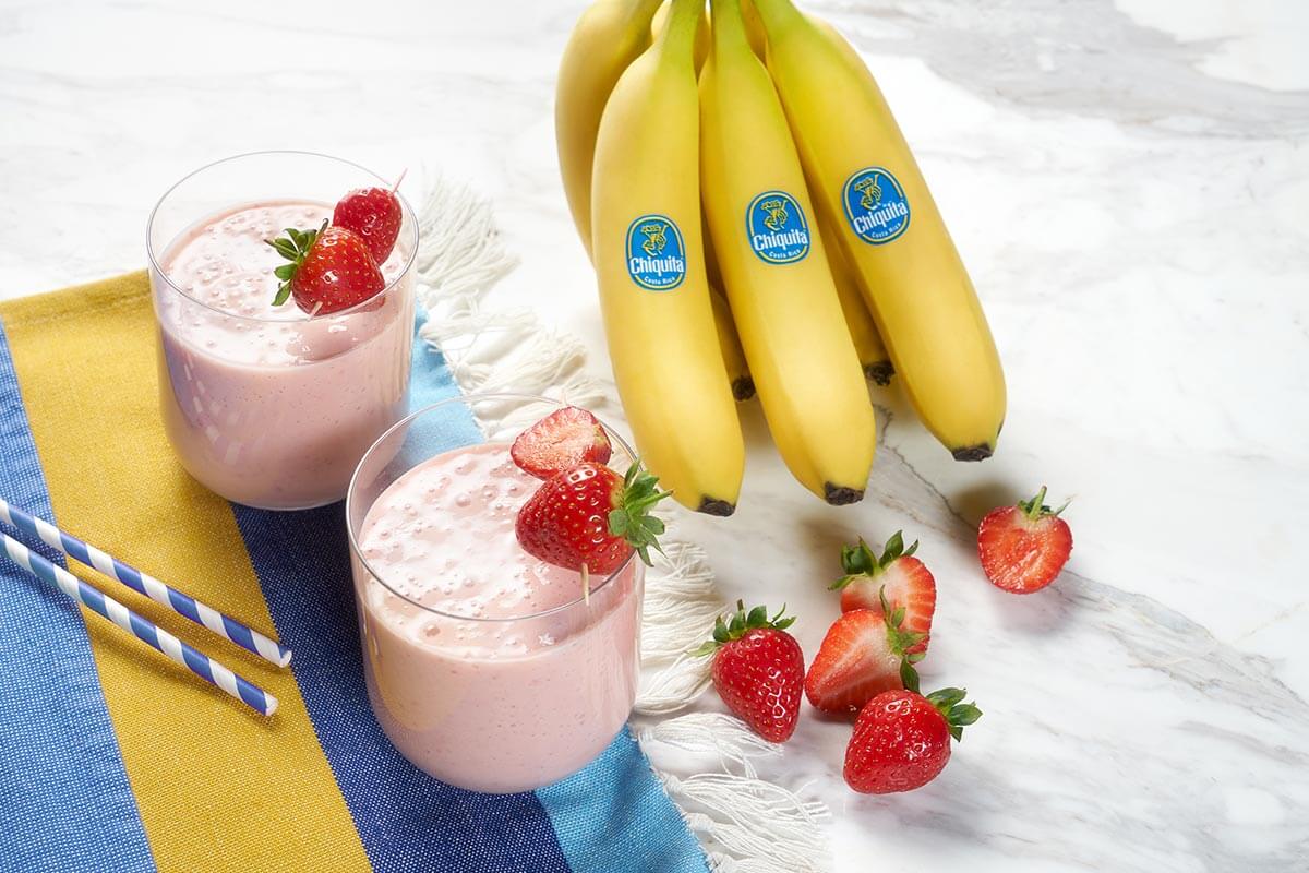 Smoothie veloce alle fragole e banane Chiquita