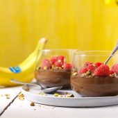 Mousse di banana Chiquita e cioccolato senza zucchero