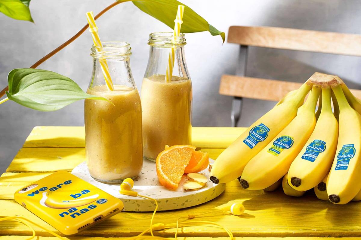 Frullato di banane Chiquita con arancia e zenzero