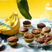 Muffin vegani al cioccolato e banane Chiquita