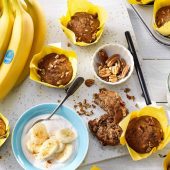 Muffin vegani con banane Chiquita e noci pecan