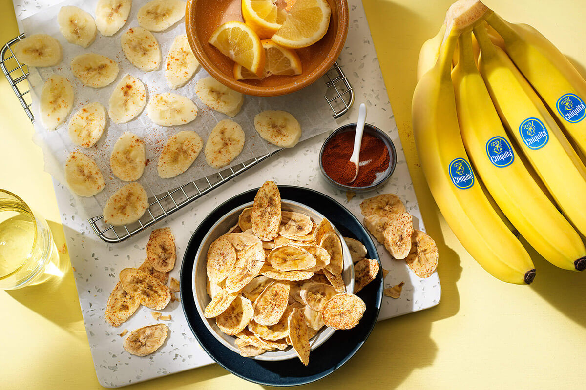 Salutari chips di banane Chiquita al forno