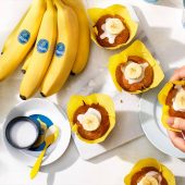 Cremosi cupcake vegani con banana Chiquita
