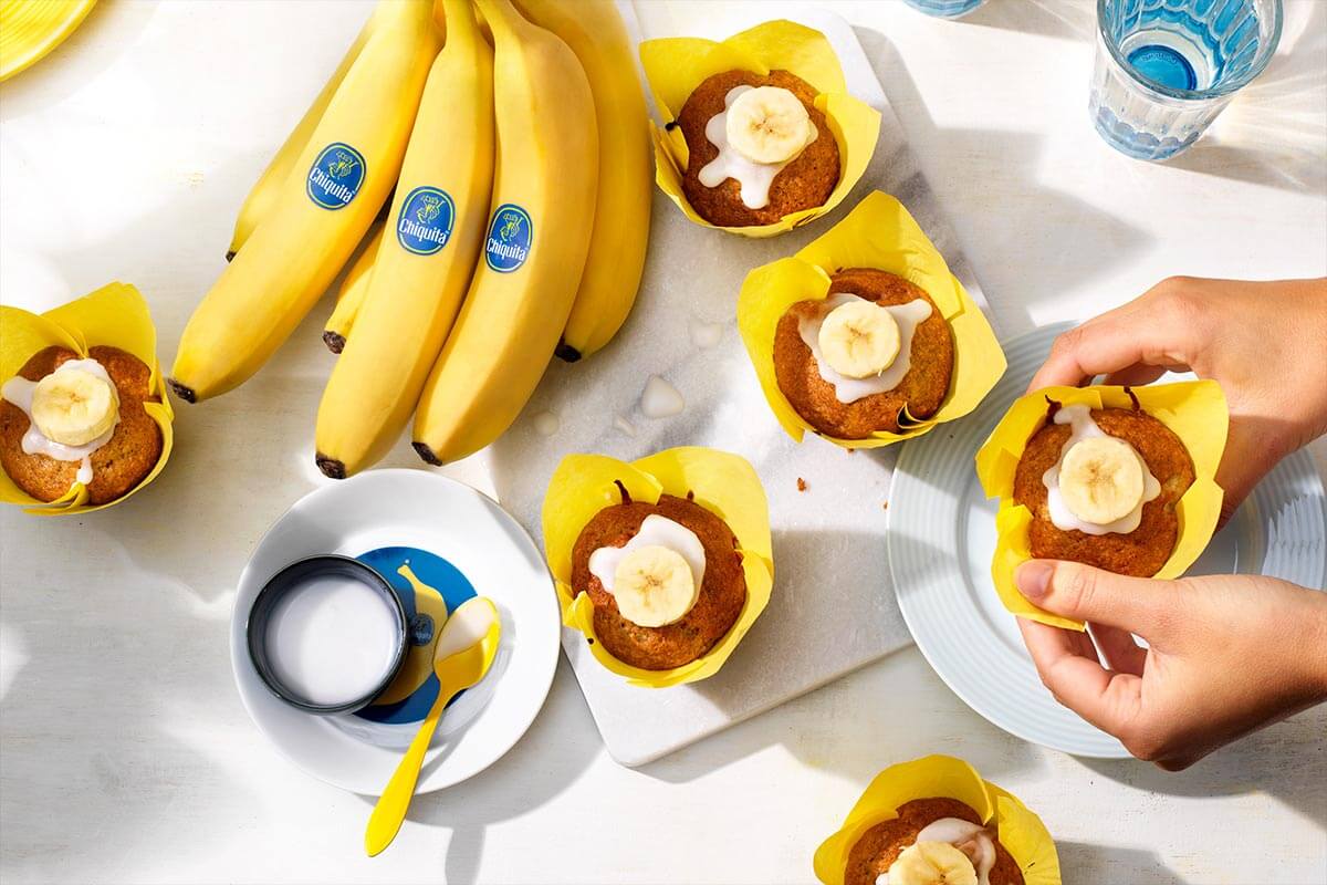 Cremosi cupcake vegani con banana Chiquita