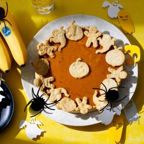 Torta di zucca con banane Chiquita per Halloween facile da preparare