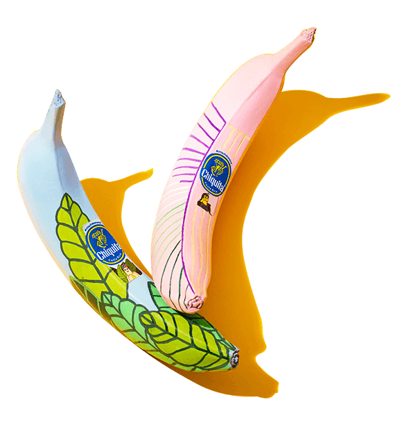 Gusta un capolavoro Chiquita! Bollini artistici delle banane Chiquita