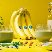 Frullato di banane congelate e matcha di Chiquita