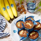 Muffin paleo con banane e noci pecan di Chiquita