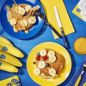 Pancake proteici post-allenamento alla banana di Chiquita