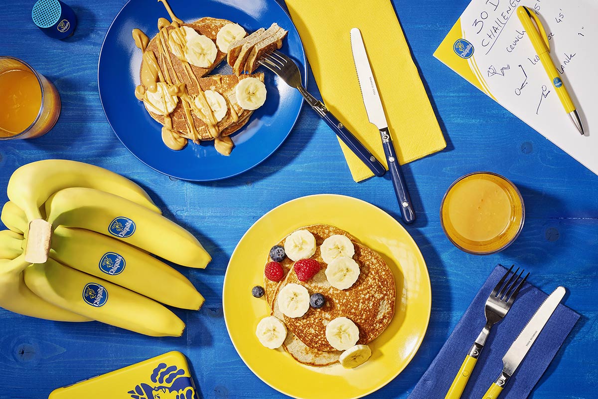 Pancake proteici post-allenamento alla banana di Chiquita