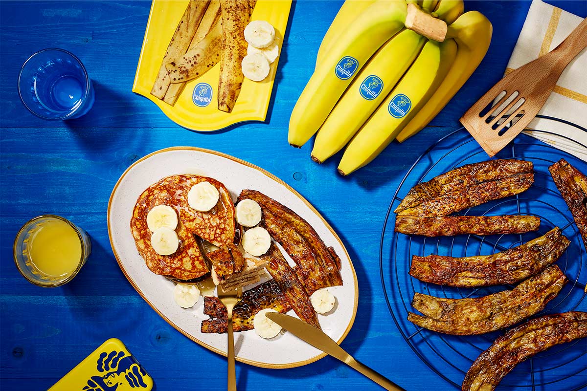 Pancetta vegana a base di buccia di banana Chiquita