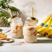 Frullato proteico con banana Chiquita congelata