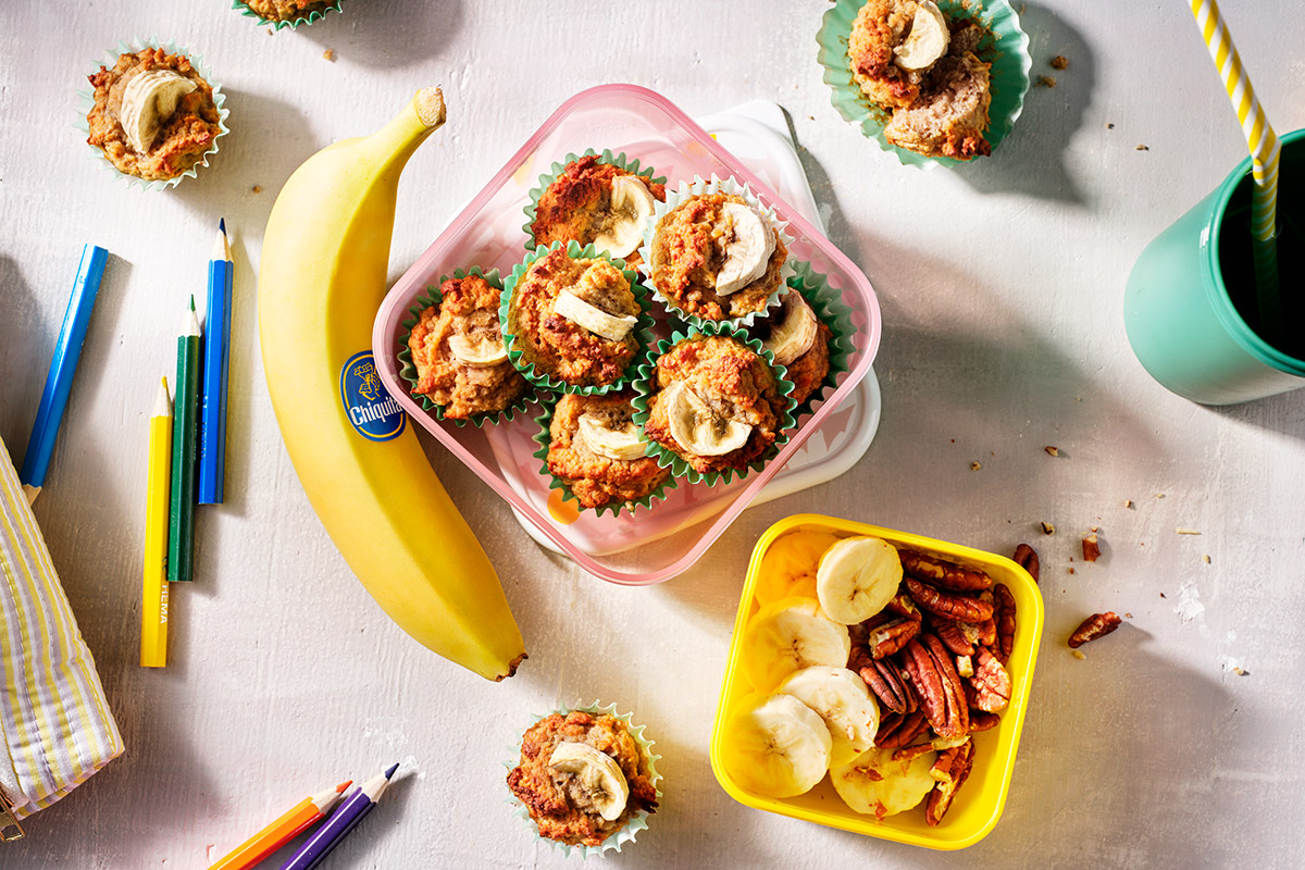 Mini muffin salutari a base di yogurt e banana