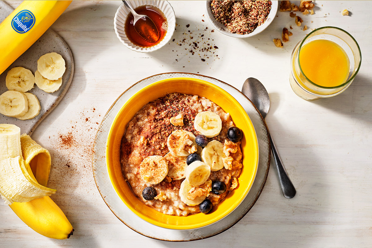 Avena della sera prima con banana