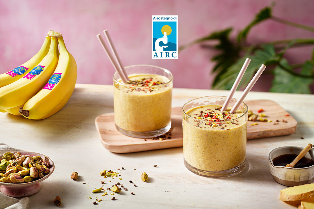 Frullato con zenzero, curcuma e banane Chiquita congelate