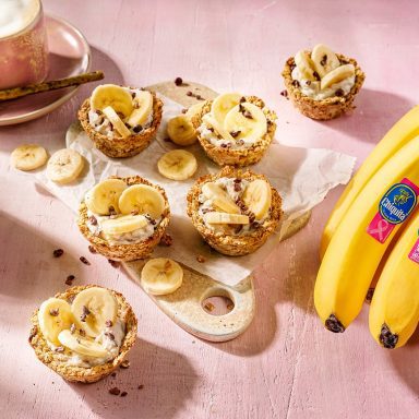 Cestini di avena con ricotta, cioccolato e banane Chiquita