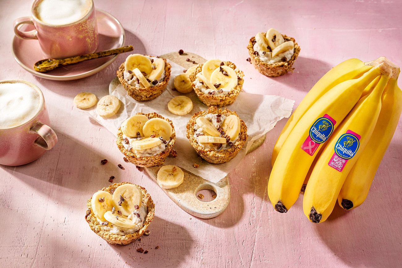 Cestini di avena con ricotta, cioccolato e banane Chiquita