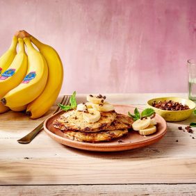 Pancake con cioccolato fondente e banane Chiquita