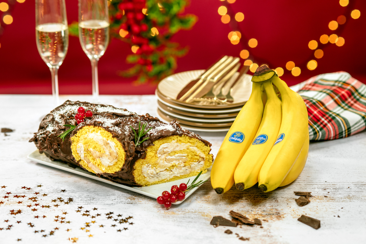Tronchetto di Natale alla banana Chiquita